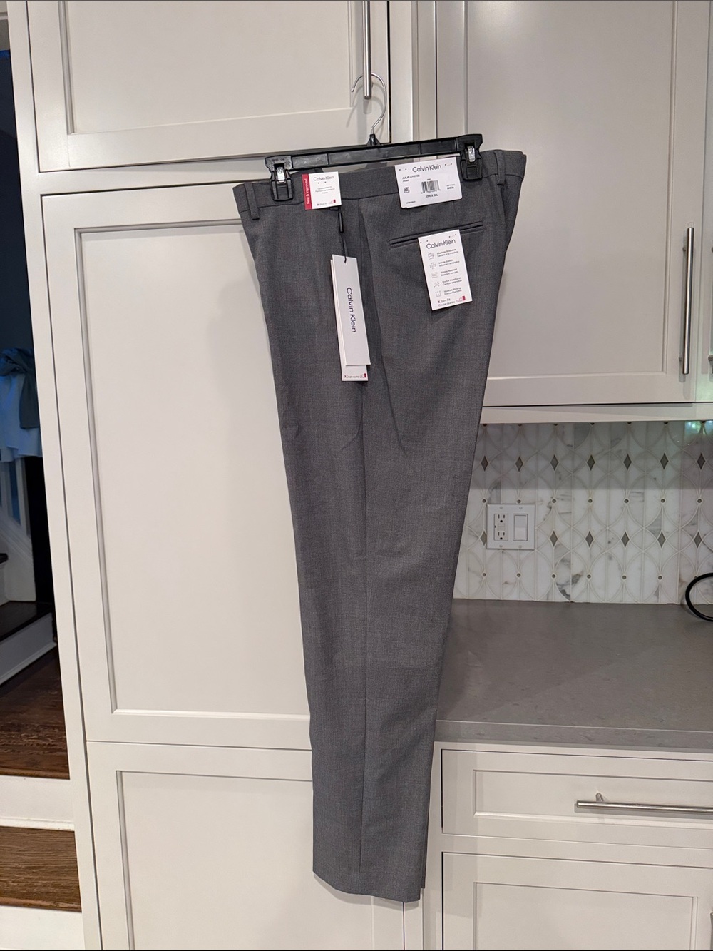 Calvin Klein Men's Gray Dress Trousers - Modern Cut